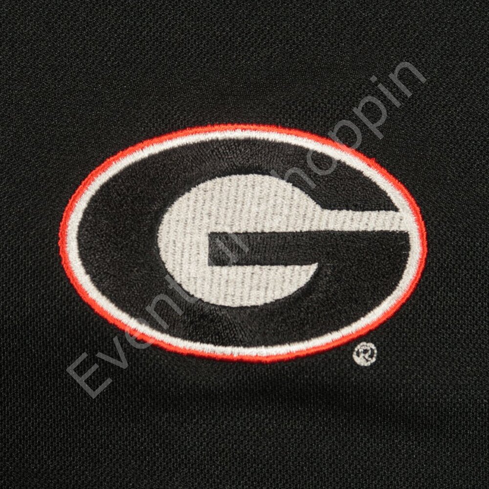 Nike Georgia Bulldogs Sideline Tipped Mesh Polo Shirt in Black Size Medium - Picture 4 of 8